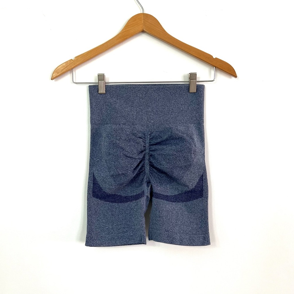 Blue Yoga Legging Shorts